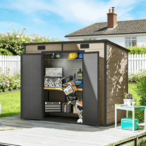 Caseta de Almacenamiento para Jardín, Práctica Casa de Herramientas para sus Artículos Esenciales de Exterior - Product Image 1