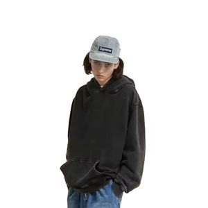 Wholesale Men's Acid Wash <b>Hoodies</b> 100% Cotton Blended Waterproof Anti-wrinkle Pocket Design <b>Fleece</b> Fabric Digital Printing Front - Product Image 5