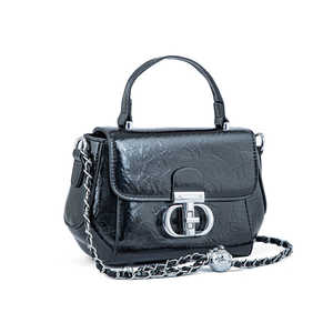 Embrayage formel noir P24112 élégant accessoire de bracelets à chaîne et à maillons fins - Product Image 2