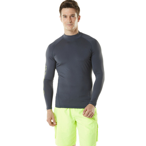 Men's <b>Long</b> <b>Sleeve</b> Turtleneck Baselayer Shirt With Logo Print Slim Fit Quick Dry Sporty Knitted <b>Top</b> - Product Image 5