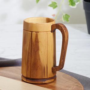 Elegante Jarra de Cerveza Alta de Madera Hecha a Mano, Taza Rústica para Cerveza Artesanal, Sidra, Café, Té, Bar en Casa, Restaurante, Vajilla - Product Image 2