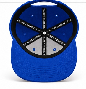 Gorra snapback azul de 6 paneles de Index Apparel con bordado 3D blanco, estilo urbano unisex para adultos. - Product Image 6