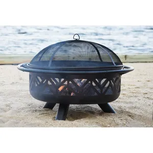 Bol à feu en acier fait main par un designer pour le chauffage extérieur du jardin, l'amélioration du paysage et la décoration de patio – Style rustique fait main pour l'extérieur - Product Image 4