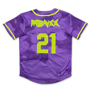 Plus Size Breathable Polyester Raglan Baseball Jersey Button <b>Down</b> Shirt for Softball Wear - Product Image 2