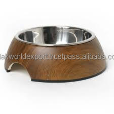 Cuenco para perros de madera Natural de Color único de alta calidad, técnica pulida de Falak World Export para servir comida para perros - Product Image 4
