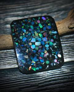 Ópalo Doblete Cabujón Baguette Suelto – Piedra de Ópalo Rectangular de Fondo Plano para Fabricación de Joyas - Product Image 1