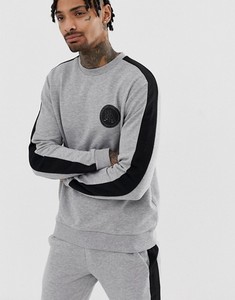 Pantalones Deportivos Grises para Hombre con Rayas Laterales Negras, Cintura con Cordón Ajustable, Corte Casual, Largos, Color Sólido - Product Image 2
