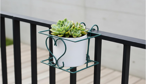 Support de pot suspendu en métal pour balcon, terrasse, patio, économiseur d'espace, présentoir de plantes de jardin - Product Image 3