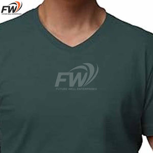 Camisetas de gimnasio para hombre, personalizadas, de gran venta, cómodas, transpirables, 100% algodón, diseño de hombros caídos, en color sólido, cuello en V - Product Image 3