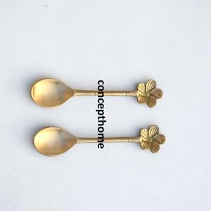 Cuillères à céréales du matin en laiton plaqué argent faites à la main - Product Image 4