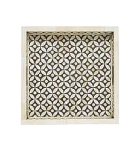 Plateau d'incrustation d'os en bois d'acacia personnalisé de haute qualité Incrustation de vadrouille et plateau de service au chocolat avec taille et logo personnalisés - Product Image 6
