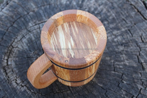 Personalised Wooden Beer <b>Mugs</b> for Drinking <b>Tea</b> Wine Beer Wood Cup from India - Product Image 2