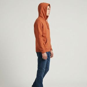Sweat à capuche classique pour homme en polaire sans fermeture éclair, capuche réglable, poignets côtelés, poche avant, doux et confortable, hiver automne - Product Image 2
