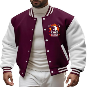 แจ็คเก็ตเลตเตอร์แมนแฟชั่นสำหรับผู้ชายปี 2025 และแจ็คเก็ตวาร์ซิตี้ผู้ชายคุณภาพดีราคาส่งถูกหลากสี - Product Image 2