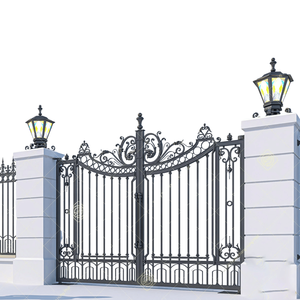 Portails coulissants en fer forgé modernes et simples, sur mesure, conception 3D CAD OEM et ODM pour maisons, villas et bâtiments de jardin. - Product Image 3