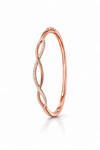 Bracelet unisexe classique en or rose plaqué or 18 carats avec étoile en diamant, style hip-hop, maillons de chaîne, serti de diamants taille émeraude - Product Image 2