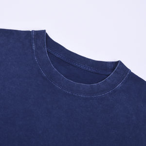 T-shirt vierge OEM Premium en coton 100% 230 g/m² pour homme, confortable et décontracté, effet délavé à l'acide, personnalisable avec logo, vente en gros - Product Image 2