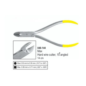 Cortador de cables Max Hard, 15 unidades, en ángulo, 14 cm |   Equipo con protección irrompible |   Manual de Acero Inoxidable de Grado Médico - Product Image 1