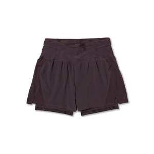 Shorts de sport plissés taille haute pour hommes, couleur unie, respirants, taille élastique, en tricot de spandex et polyester - Product Image 1