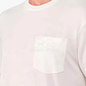 T-shirts à manches courtes les plus vendus avec poche, design uni, nouveau modèle, t-shirts à poche unis tendance pour adultes - Product Image 4