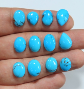 Arizona Turquoise Cabochon Natural Blue Turquoise Mix Shape Loose Gemstones for Jewelry Making - Product Image 3