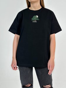 Camiseta Bordada con Diseño de Cuchillas y Flores - Algodón Grueso de 280 g/m² - Unisex - Product Image 3