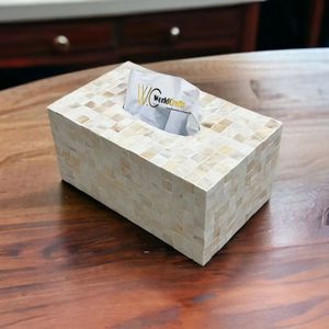 Handmade High Quality Modern Durable Mother of Pearl Mop Inlay <b>Tissue</b> Box-Best Gift for Wife and Friends & Car Use - Product Image 6