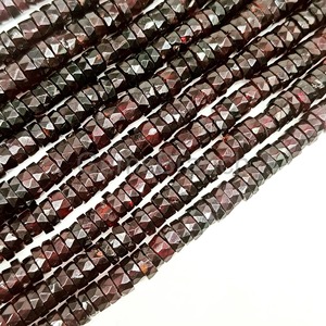 Grenat naturel à facettes Heishi pneu forme perles de pierres précieuses en vrac brins 4-5mm perles de pierre rouge pour la fabrication de bijoux au prix de gros - Product Image 5