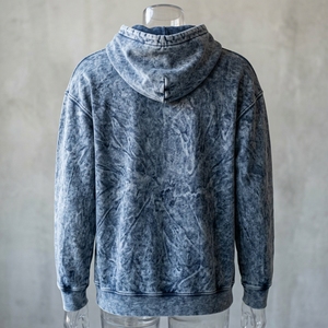 เสื้อฮู้ดดี้แบบซิปสำหรับผู้ชาย ผ้าฟลีซโพลีเอสเตอร์/คอตตอน หนัก 430gsm ทรงหลวม สไตล์สตรีทแวร์ มีกระเป๋า เหมาะสำหรับฤดูใบไม้ร่วง - Product Image 3