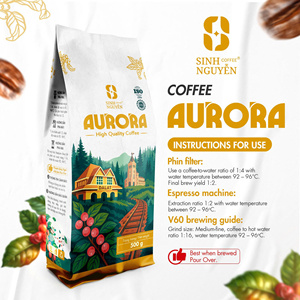 100% Granos de Café Arábica V60 para Verter, Tueste Medio, Sabor Dulce y Afrutado, Premium, a Granel, Paquete de 1Kg, Tostador de Vietnam - Product Image 1