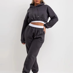 Último Diseño de Chándal para Mujer, 100% Algodón, Suave y Transpirable, Informal, con Cuello Alto y Cierre de Media Cremallera - Product Image 2