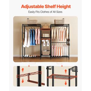 Appendiabiti Robusto a 7 Livelli Regolabili, Struttura in Acciaio, Capacità di Carico 385 kg, per Armadio e Guardaroba - Product Image 5