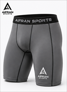 Shorts de compression tricotés pour hommes grandes tailles, extensibles dans quatre directions, séchage rapide, respirants, pour entraînement sportif, taille mi-haute, coupe ajustée - Product Image 4
