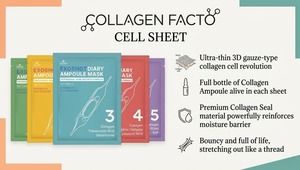 Masque Ampoule Coréen EXOSHOT CICA Collagène Peptide Acide Hyaluronique Hydrogel Anti-Âge Apaisant les Pores Éclaircissant le Teint - Product Image 5