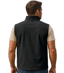 High Quality Men Windproof Cargo Vest Casual Sleeveless Jacket Custom Stand Collar Zipper Pockets Outdoor Body <b>Warmer</b> Wholesale - Product Image 2