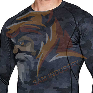 New Arrival Men's Rash Guard <b>Compression</b> <b>Shirts</b> Breathable Spandex/Polyester Material Full Sleeve Quick Dry <b>Compression</b> <b>Shirts</b> - Product Image 6