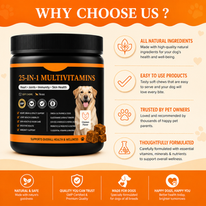 Premium Multivitamin Chews for Dogs and Cats Natural Pet Supplements Daily Vitamins for Immune Joint Skin Coat Digestive Support - Product Image 3