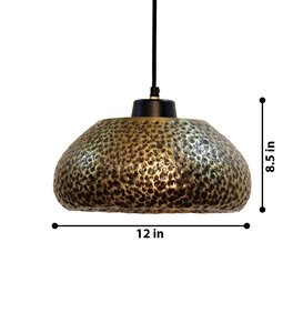 Fabricante mayorista de lámparas colgantes de latón personalizadas, estilo antiguo, de metal martillado, ofrece lámparas de techo tipo domo al por mayor. - Product Image 4