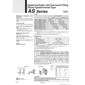SMC Pneumatics <b>Speed</b> <b>Controller</b> AS3211F-02-10 Industrial Component - Product Image 2