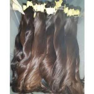 Extensiones de Cabello Humano 100% Suaves y Brillantes, Largas y Lisas, Naturales en Color Marrón y Negro, Calidad Estándar, Cómodas de Usar para Mujeres - Product Image 1