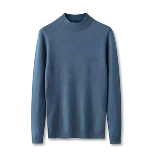 Pull en tricot pour homme, col montant à manches longues, pull décontracté avec logo personnalisé pour l'automne, l'hiver et le quotidien - Product Image 4