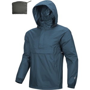 Veste coupe-vent légère imperméable en toile pour homme, idéale pour l'automne, couleurs et logos personnalisables, vêtements de course et d'entraînement, vente en gros - Product Image 1
