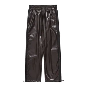 Pantalon femme en similicuir PU, coupe skinny, taille haute, élastique, extensible, respirant, confortable, longueur intégrale, style streetwear tendance - Product Image 3