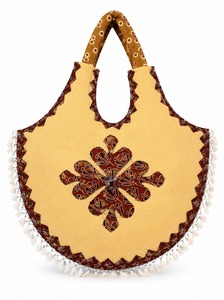 Bolso de mano bohemio de macramé para mujer con cuerda de algodón resistente, patrón anudado a mano para damas elegantes - Product Image 4