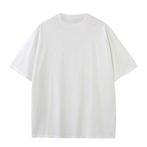 T-shirts pour hommes 100 % coton 300 g/m² Vintage Uni Col rond Manches courtes Coupe classique Respirant Vierge Personnalisable Grandes tailles - Product Image 3