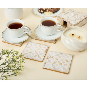 Sous-verre en nacre au design exclusif, fait main, mosaïque moderne en nacre, sous-verre à thé, prix de gros - Product Image 1