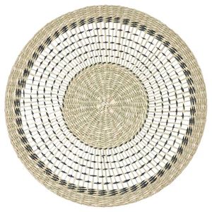 Natural Round <b>Seagrass</b> Water Hyacinth Plate Dining Table Mat Bohemian Elegant Woven <b>Seagrass</b> <b>Placemat</b> for Table Decoration - Product Image 6