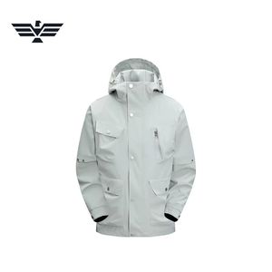 Chaqueta de Invierno con Capucha Impermeable Clásica Personalizable para Hombre, Estilo Urbano, Cortavientos, Informal, con Múltiples Bolsillos Delanteros - Product Image 3