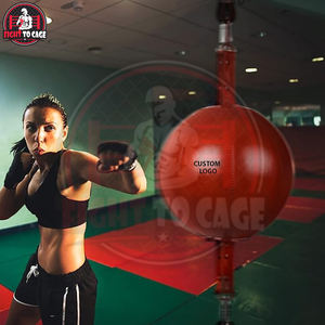 ถุงชกมวยทรงกลมสองหัว พิมพ์โลโก้ปรับแต่งได้ตามต้องการ ปี 2026 ผลิตด้วยมือ ราคาขายส่ง ดีไซน์ไม่ซ้ำใคร - Product Image 4