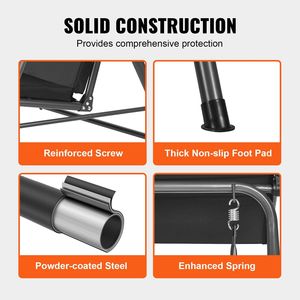 Dondolo da Esterno a 2 Posti con Tettuccio Regolabile, Borsa Portaoggetti, Vassoio Girevole e Tessuto Oxford Resistente per il Tuo Relax - Product Image 6